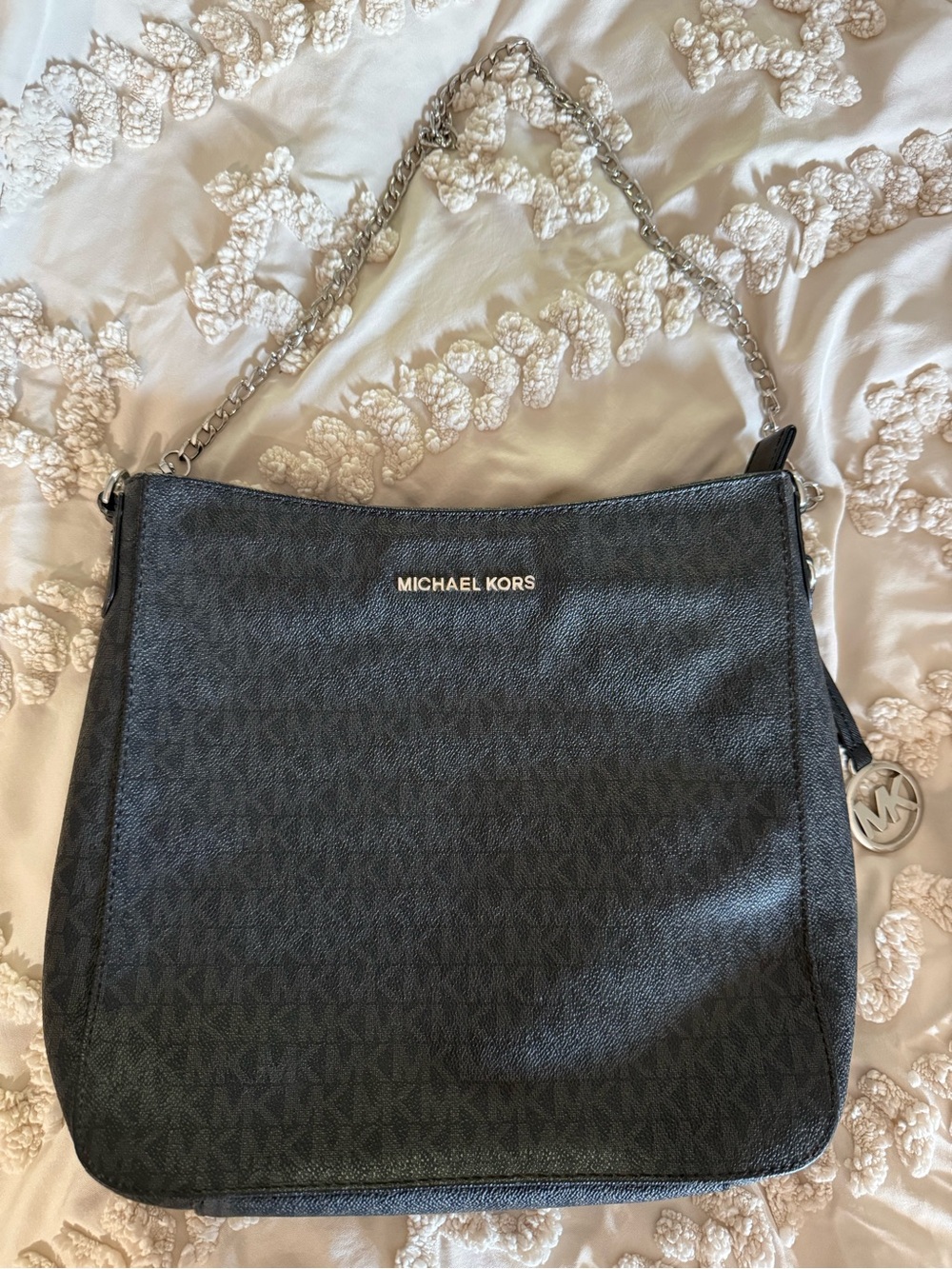 Michael Kors Black Signature Chain Shoulder Bag